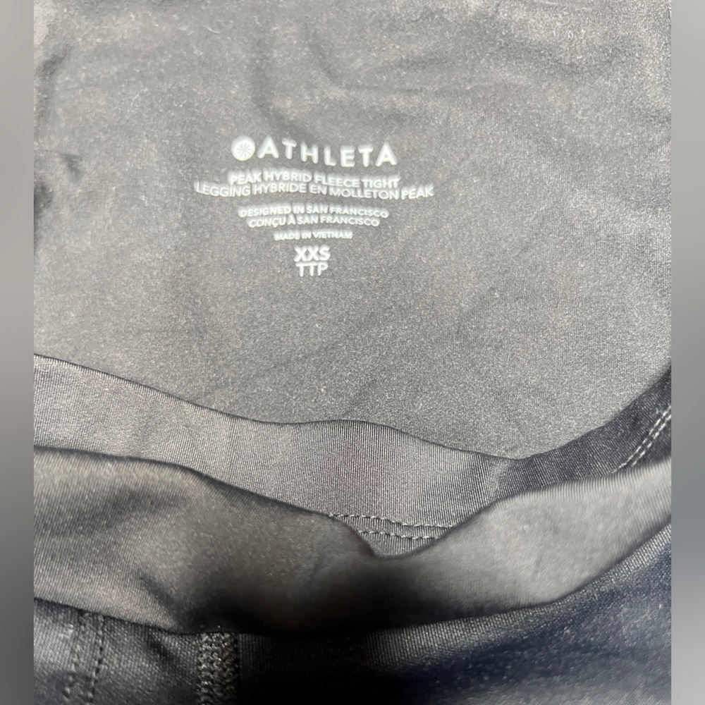 Athleta Black Hybrid Fleece Leggings - Picture 6 of 6